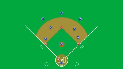 Bases loaded baseball defensive simulator interface